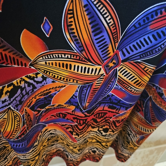 Simon Chang 2000's Indian Summer Keyhole Sleeveless Dress - Picture 6 of 8